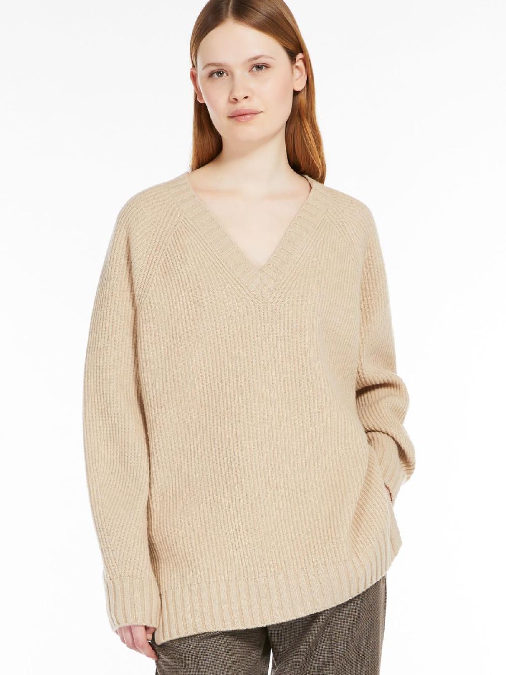 Weekend Maglia a V in lana viscosa e cachemire Novità