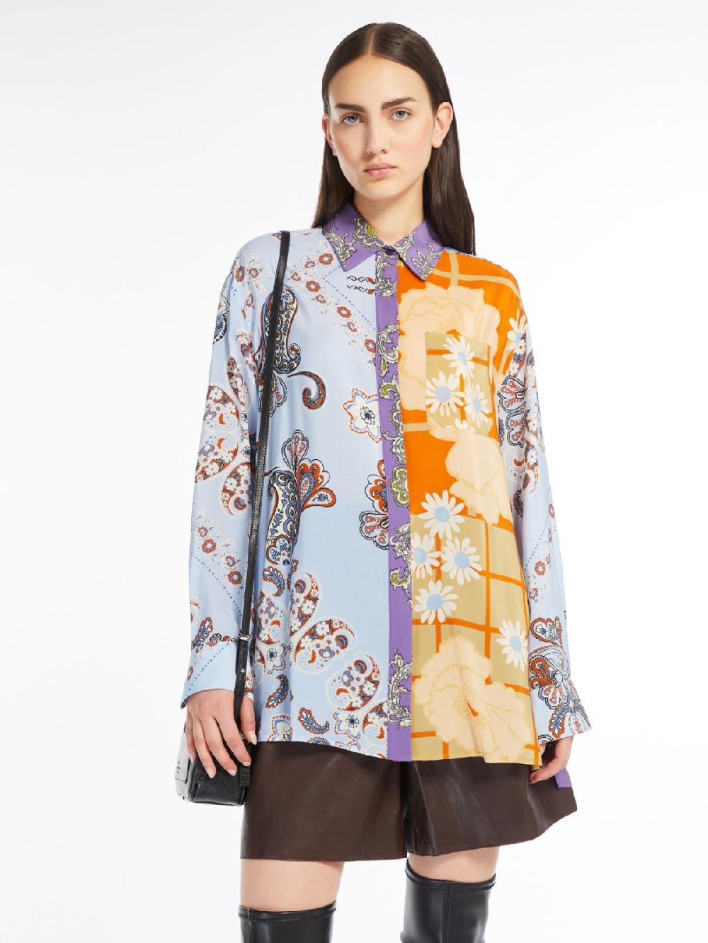 Weekend Camicia in crêpe de Chine stampata Saldi