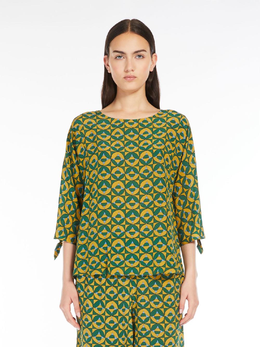 Weekend Blusa in crêpe de Chine stampato Negozio