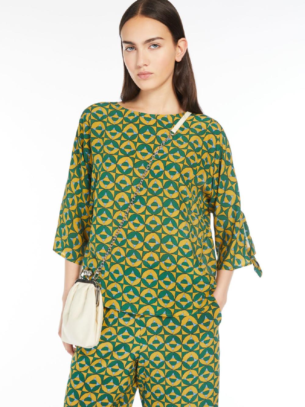 Weekend Blusa in crêpe de Chine stampato Negozio