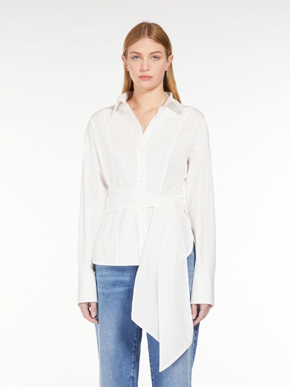 Weekend Camicia incrociata in popeline di cotone 2025