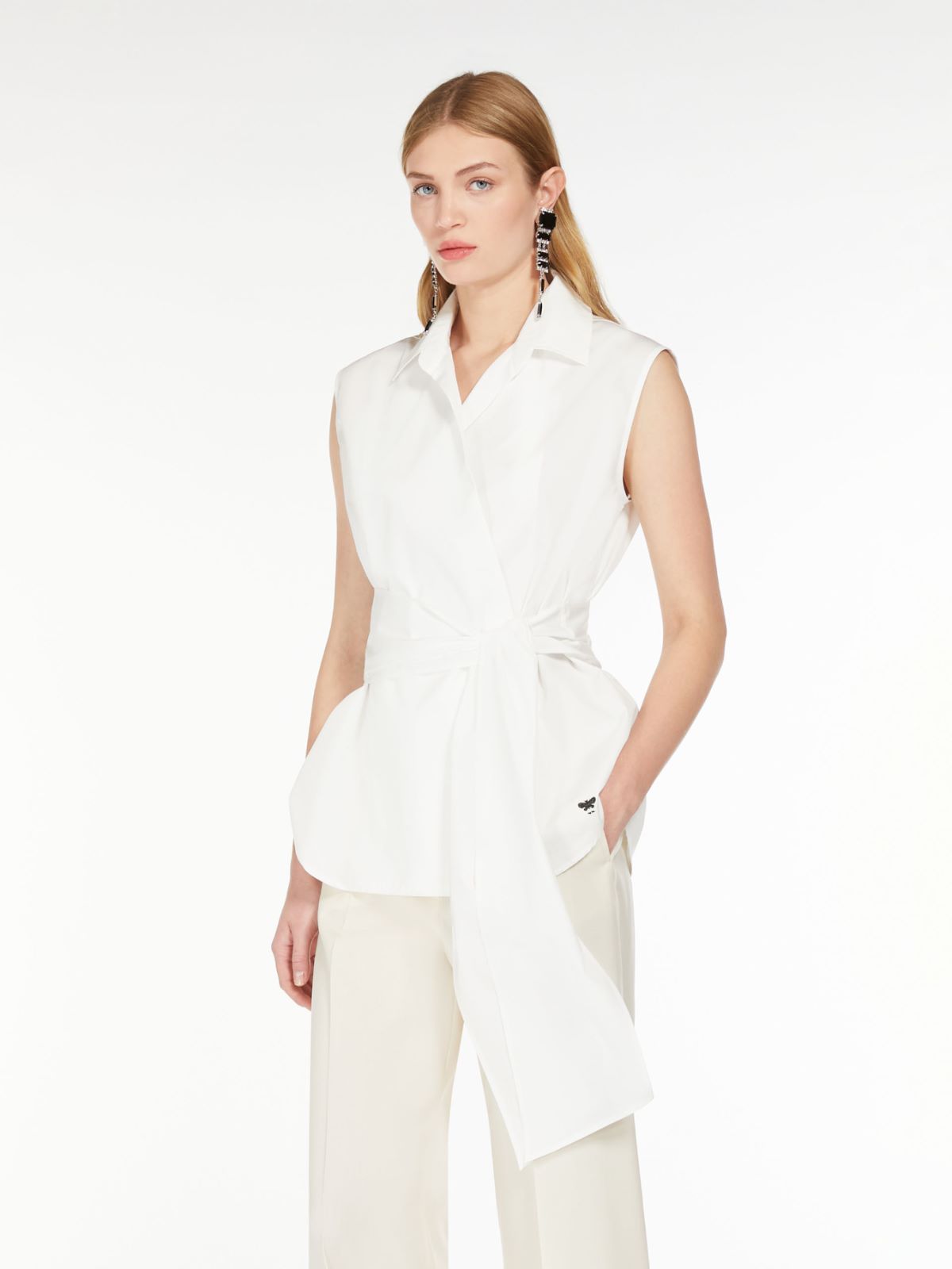 Weekend Camicia smanicata in popeline Promozione