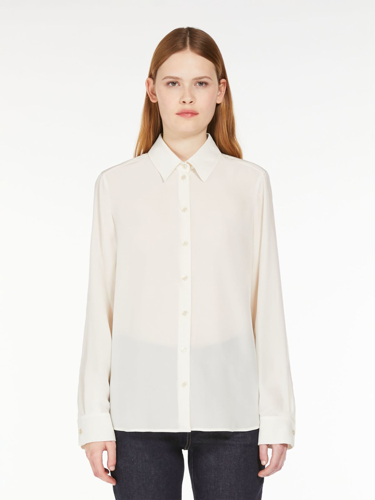 Weekend Camicia in crêpe de Chine lavata Spedizione Gratuita