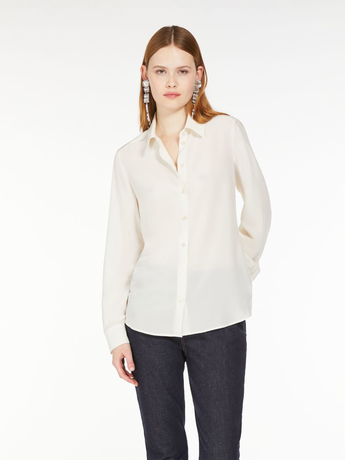 Weekend Camicia in crêpe de Chine lavata Spedizione Gratuita