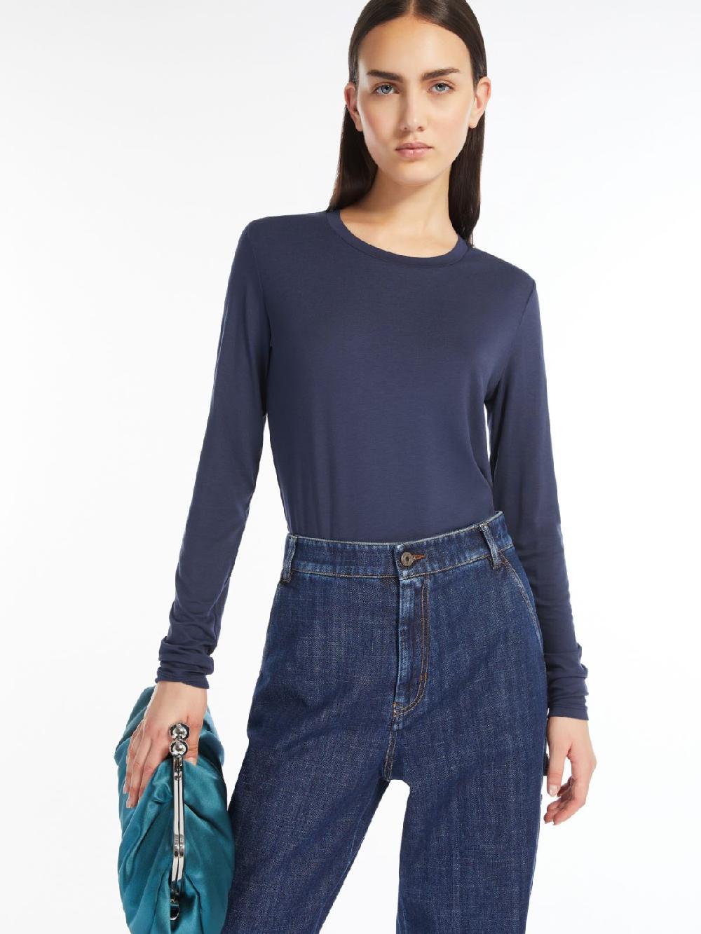 Weekend T-shirt aderente in jersey Vendita Calda
