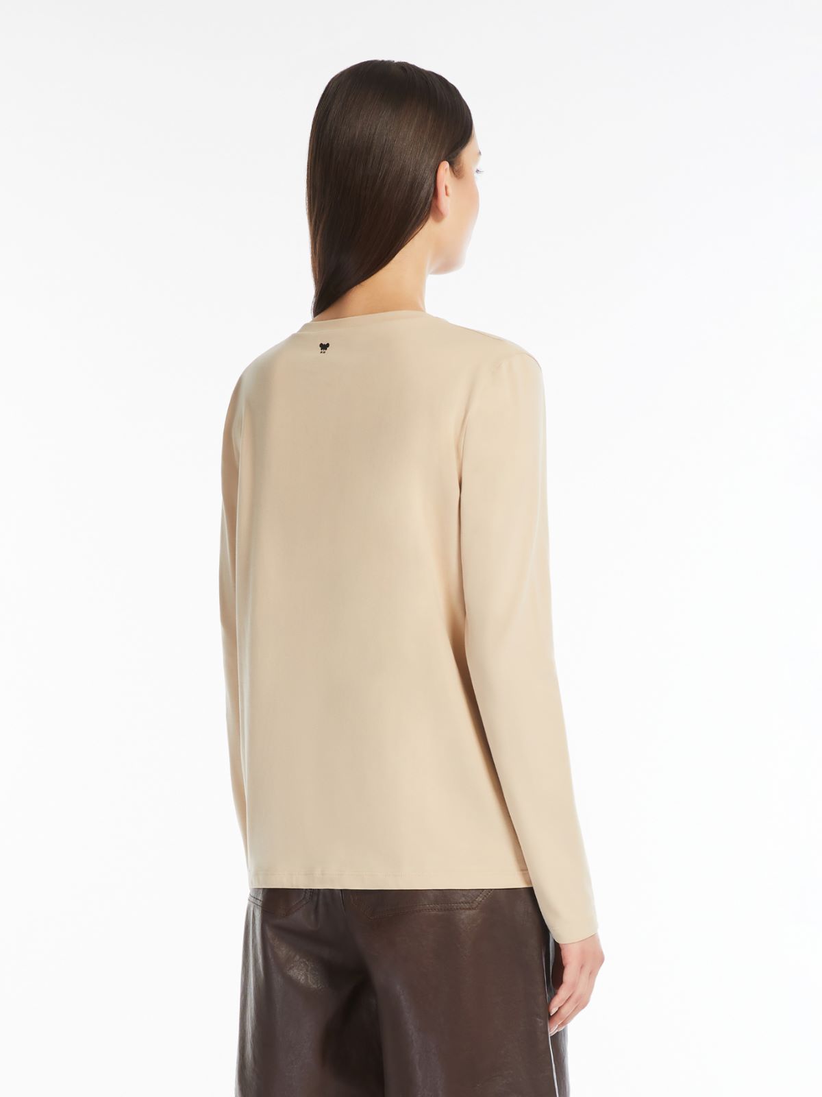 Weekend T-shirt in cotone con stampa e ricami Vendite Flash