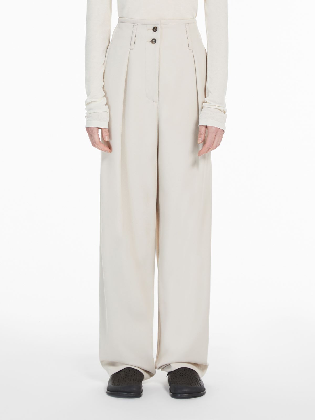 Weekend Pantalone ampio in mista lana Promozione Limitata