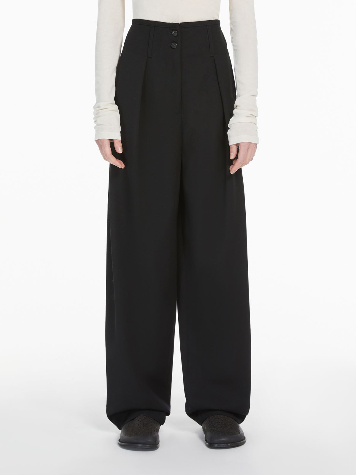 Weekend Pantalone ampio in mista lana Offerta