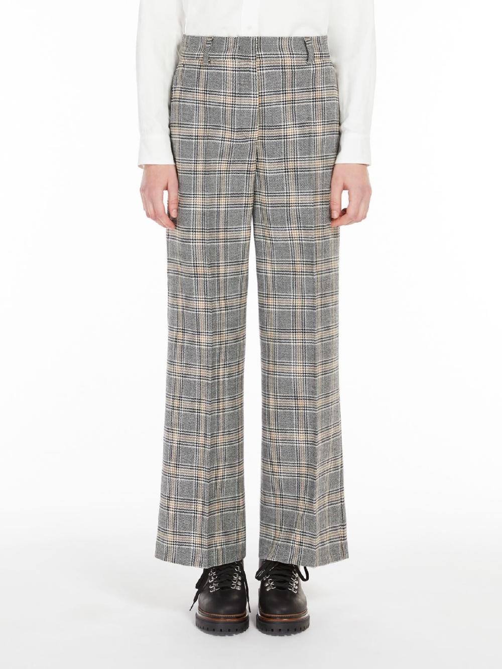 Weekend Pantalone palazzo in tela di lana Offerte
