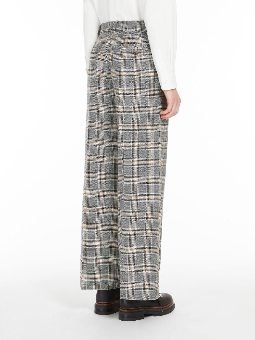 Weekend Pantalone palazzo in tela di lana Offerte