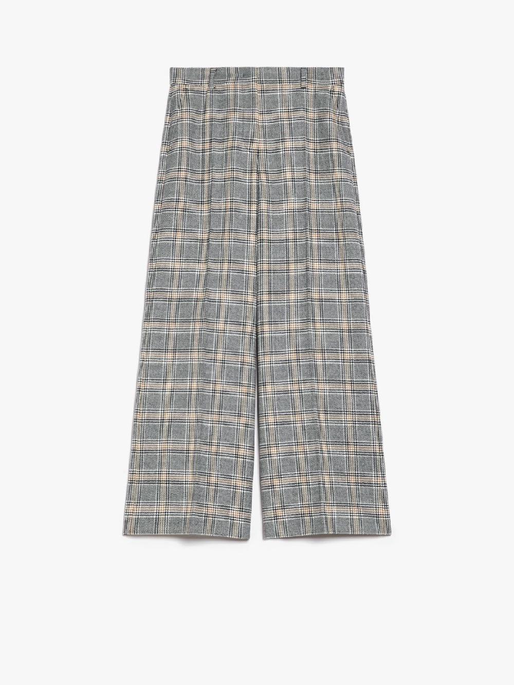 Weekend Pantalone palazzo in tela di lana Offerte