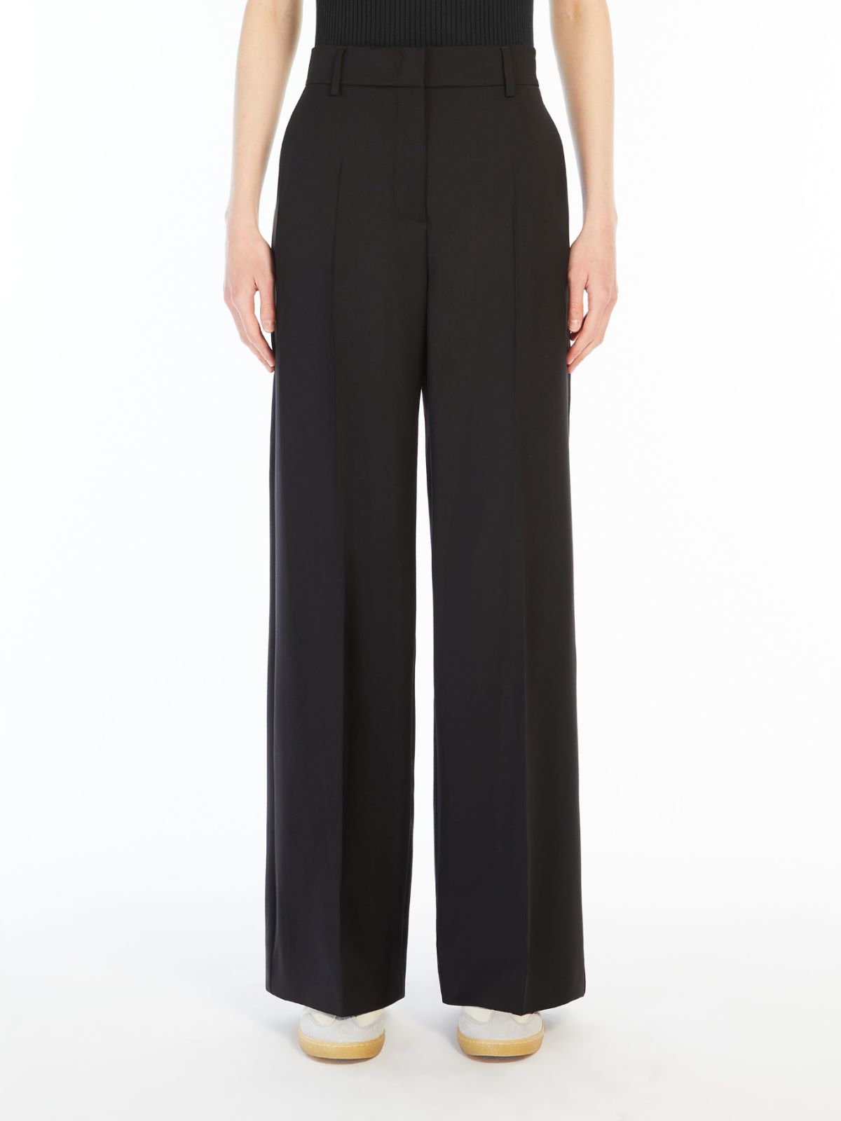 Weekend Pantalone palazzo in tela di lana Italy