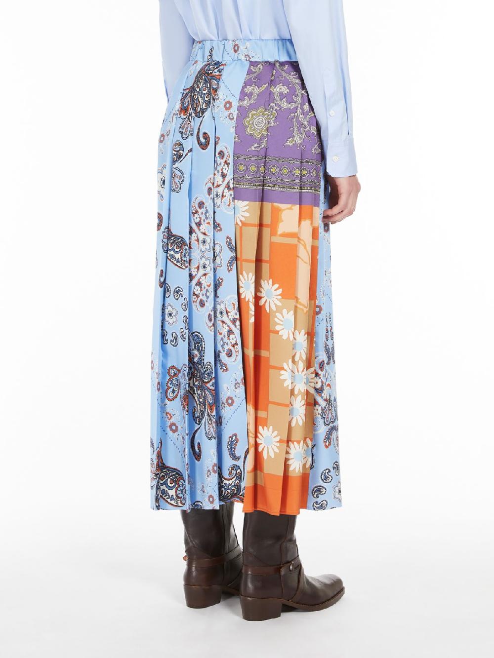 Weekend Gonna a pieghe in twill stampato Hotsell