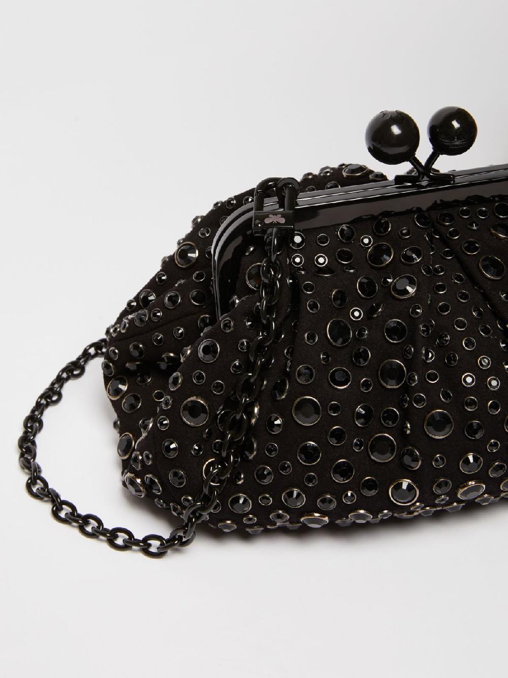 Weekend Pasticcino Bag Small con pietre incastonate in pelle con cristalli In Saldo