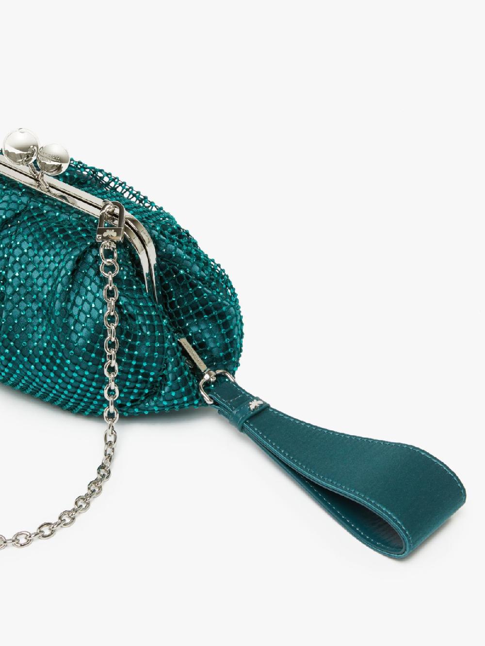 Weekend Pasticcino Bag Small in rete e strass Vendita