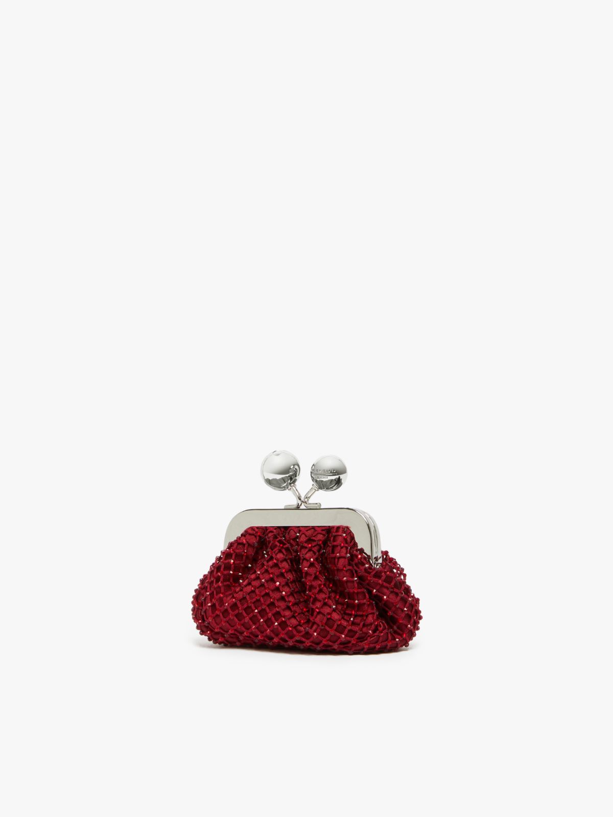 Weekend Pasticcino Bag Nano in raso con strass 2025