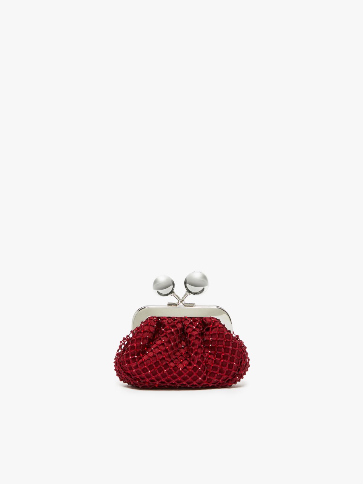 Weekend Pasticcino Bag Nano in raso con strass 2025