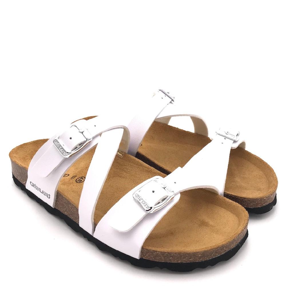 Zulian Calzature Ciabatta Sara fascia incrociata bianca Vendita
