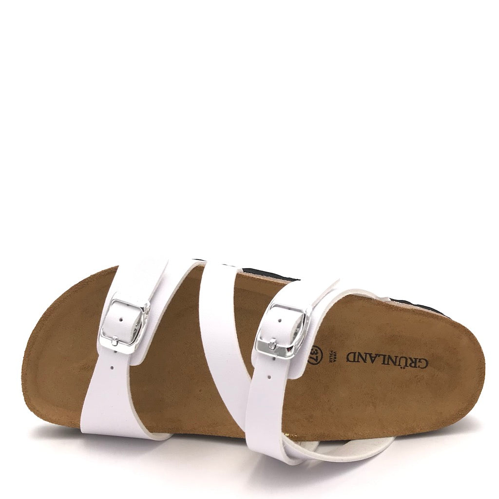 Zulian Calzature Ciabatta Sara fascia incrociata bianca Vendita