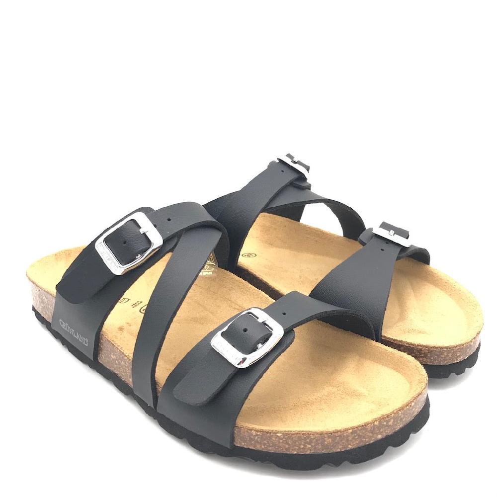 Zulian Calzature Ciabatta Sara fascia incrociata nera Consegna Veloce