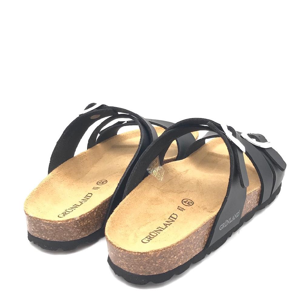 Zulian Calzature Ciabatta Sara fascia incrociata nera Consegna Veloce