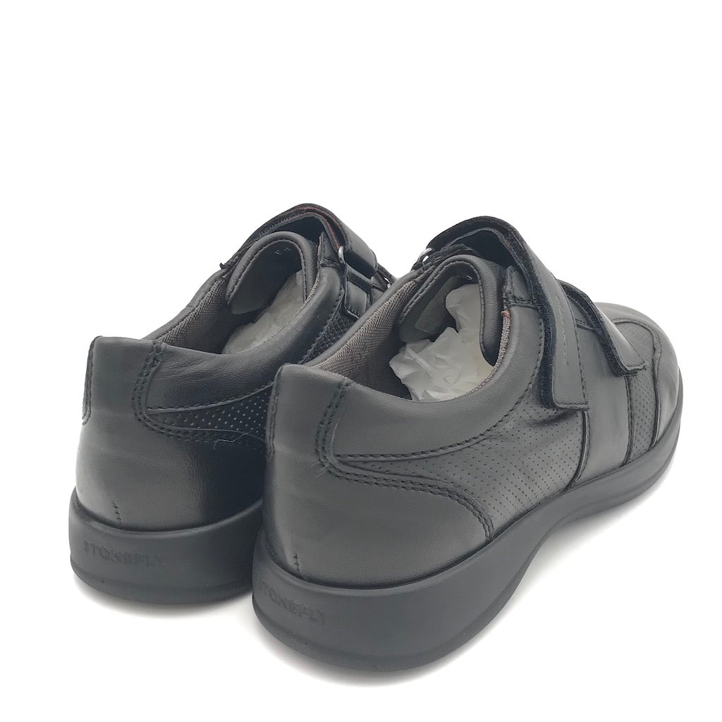 Zulian Calzature Scarpa strappo Season in nappa nera Vendita Calda