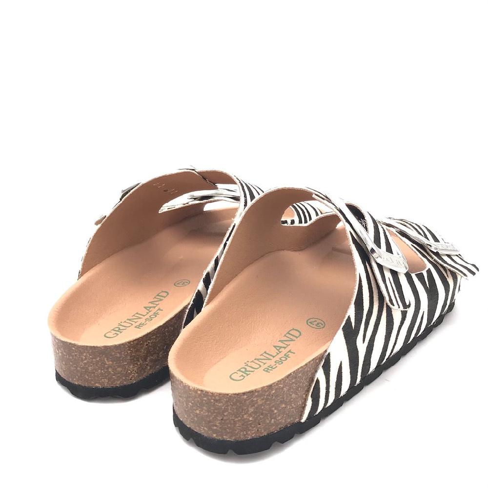 Zulian Calzature Ciabatta Enny doppia fibbia cavallino zebrato Promozione Limitata