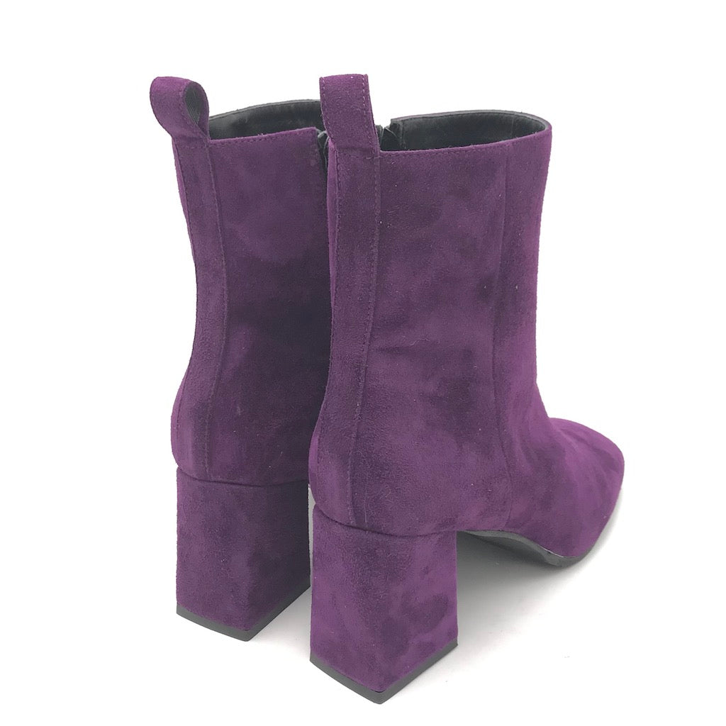 Zulian Calzature Tronchetto camoscio viola Saldi