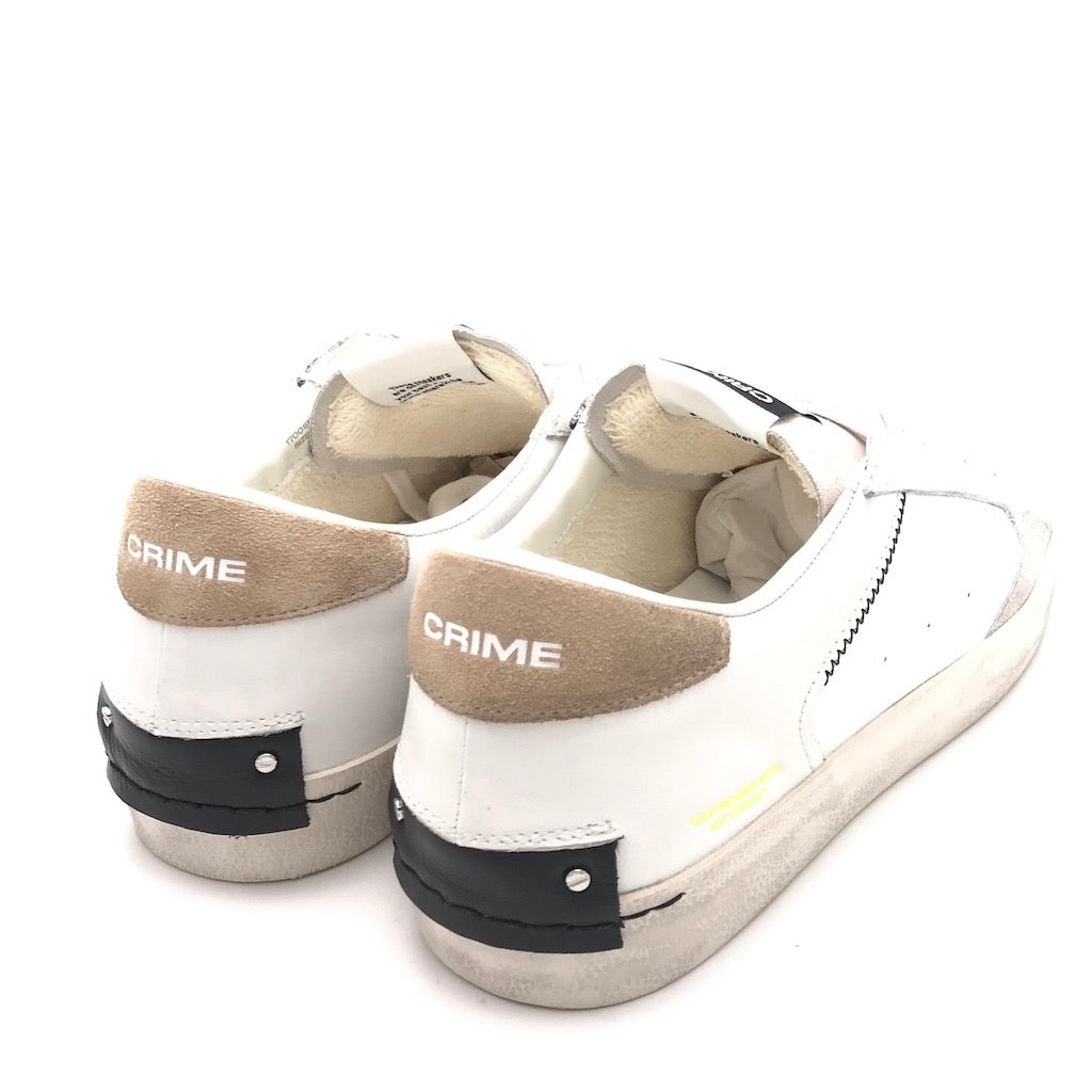 Zulian Calzature Sneakers Distrassed bianco-beige Moda
