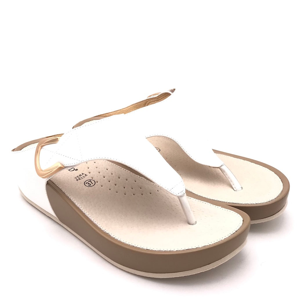 Zulian Calzature Ciabatta infradito Dira bianca Italy