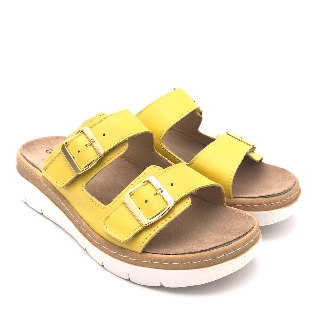Zulian Calzature Ciabatta Moll giallo ocra Italia