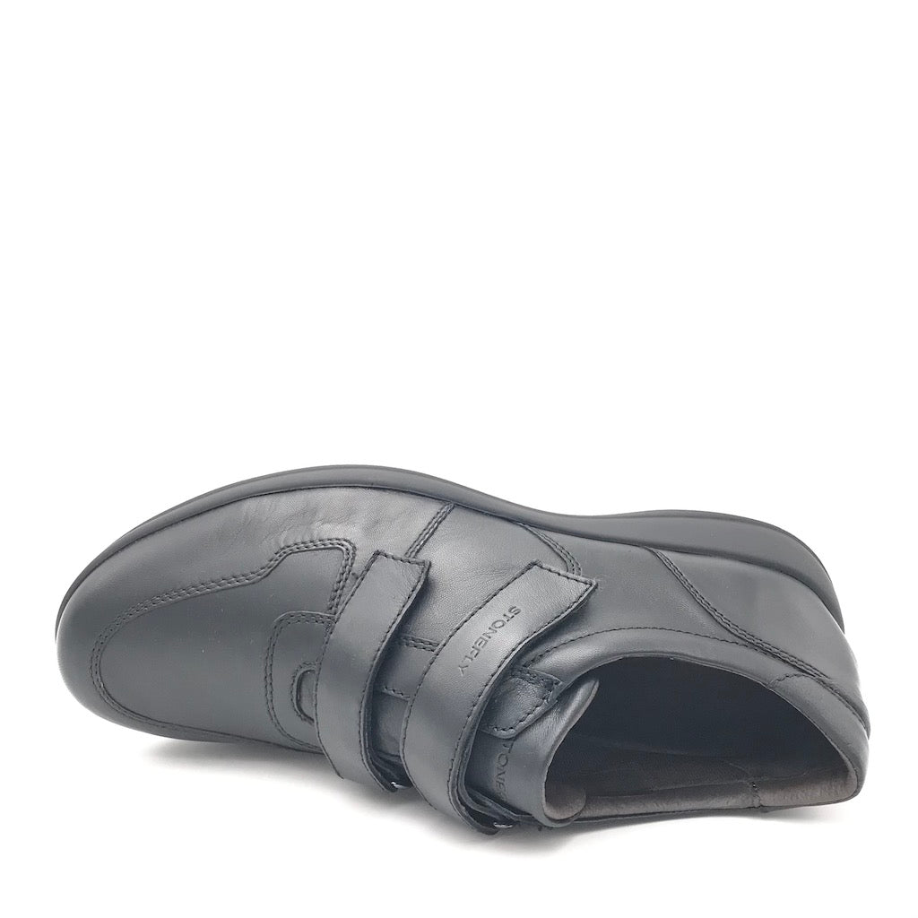 Zulian Calzature Scarpa strappo Season in nappa nera Sconto