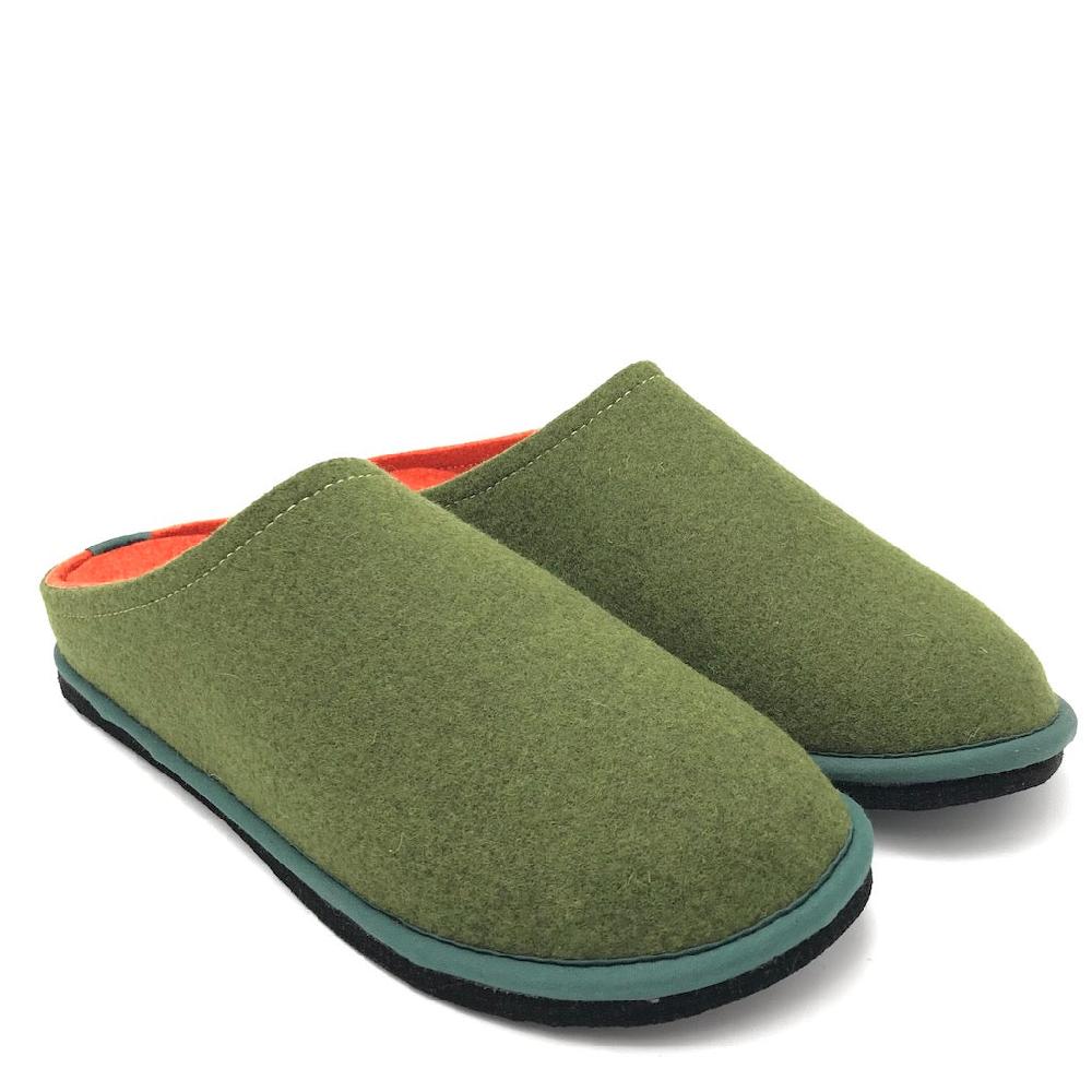 Zulian Calzature Ciabatta Easy bicolor muschio-arancione Offerta