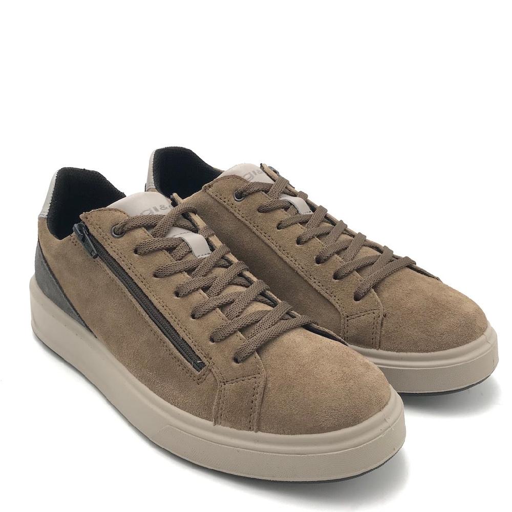 Zulian Calzature Sneakers Sten sesamo-antracite In Saldo