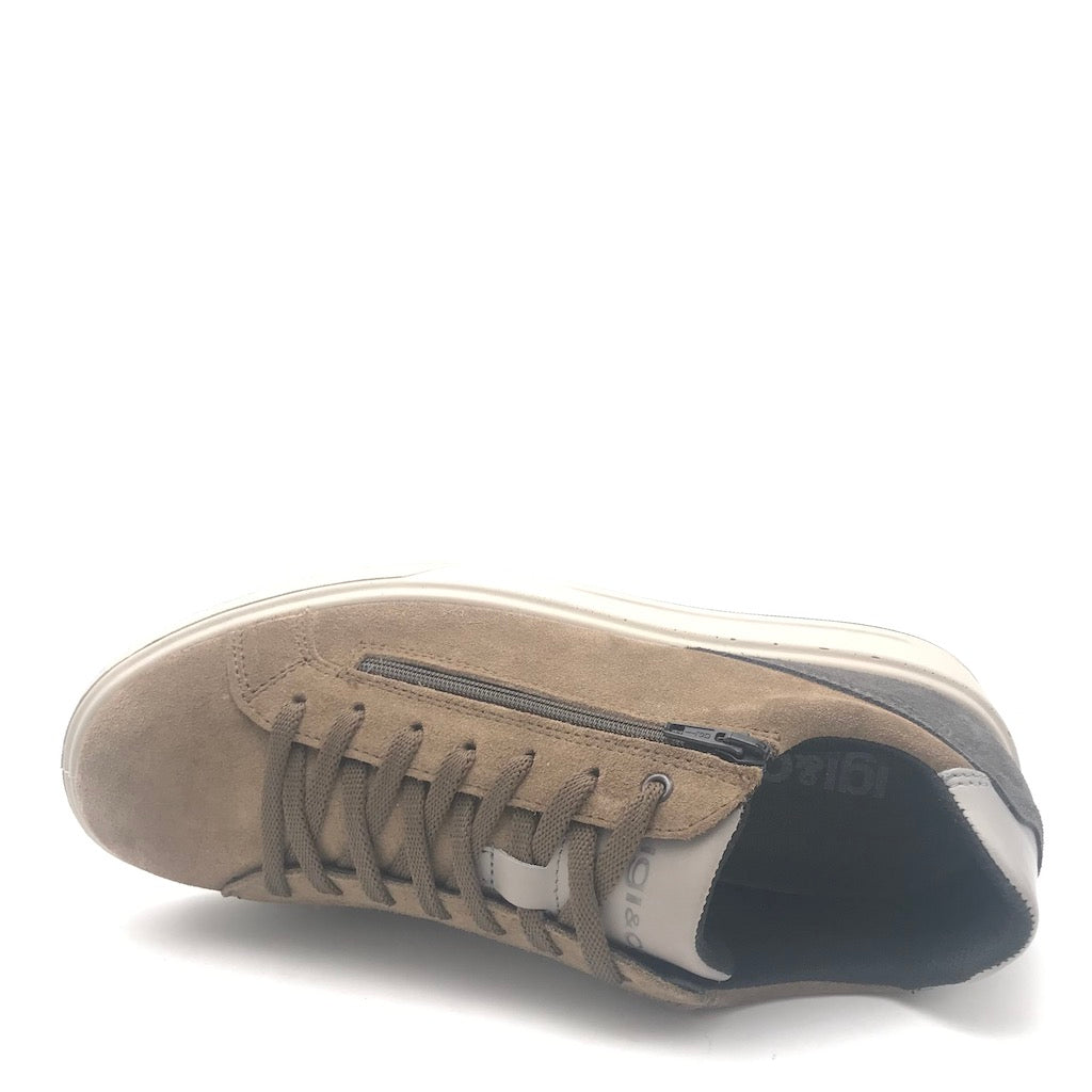 Zulian Calzature Sneakers Sten sesamo-antracite In Saldo