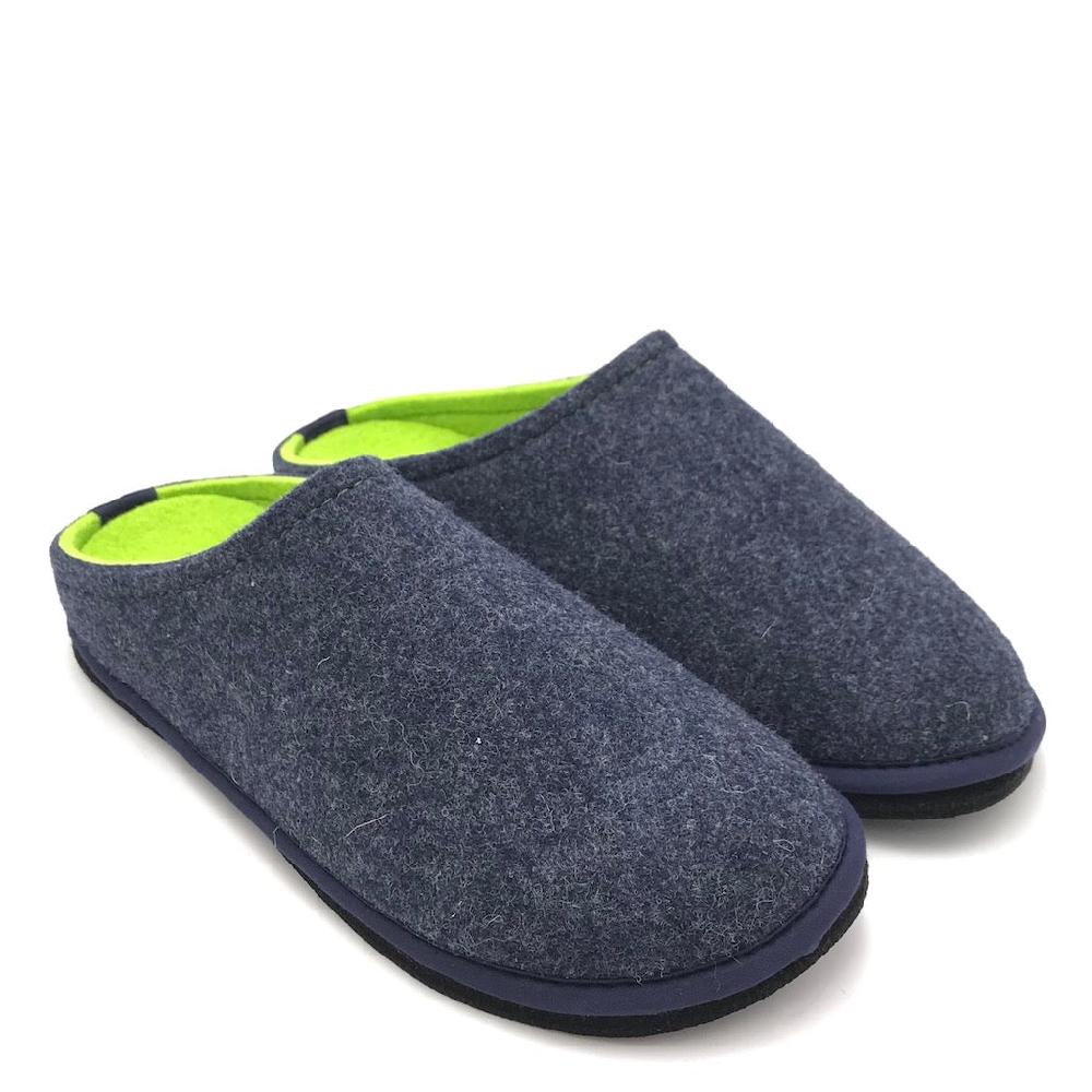 Zulian Calzature Ciabatta Easy bicolor blu-verde fluo Italy