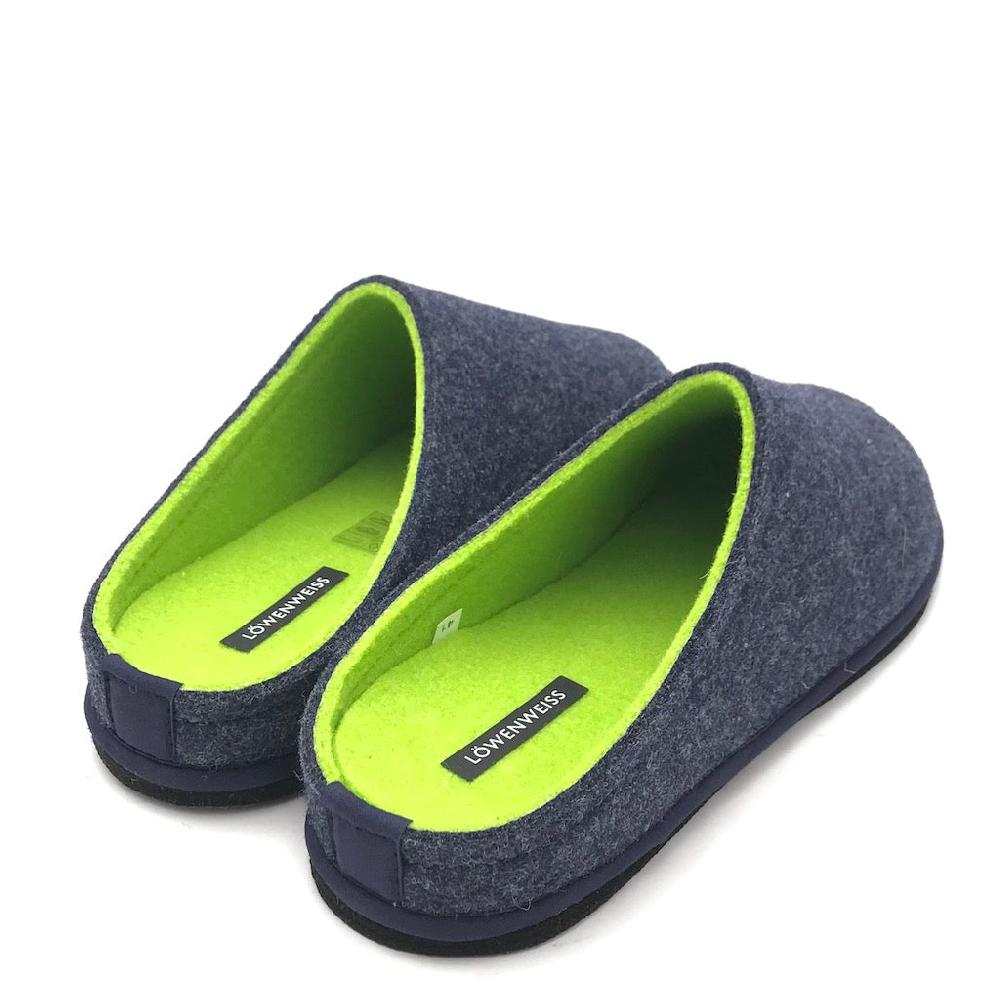 Zulian Calzature Ciabatta Easy bicolor blu-verde fluo Italy