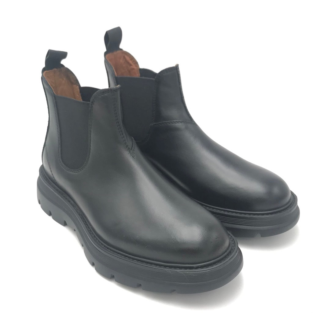 Zulian Calzature Beatles in pelle nera Italia