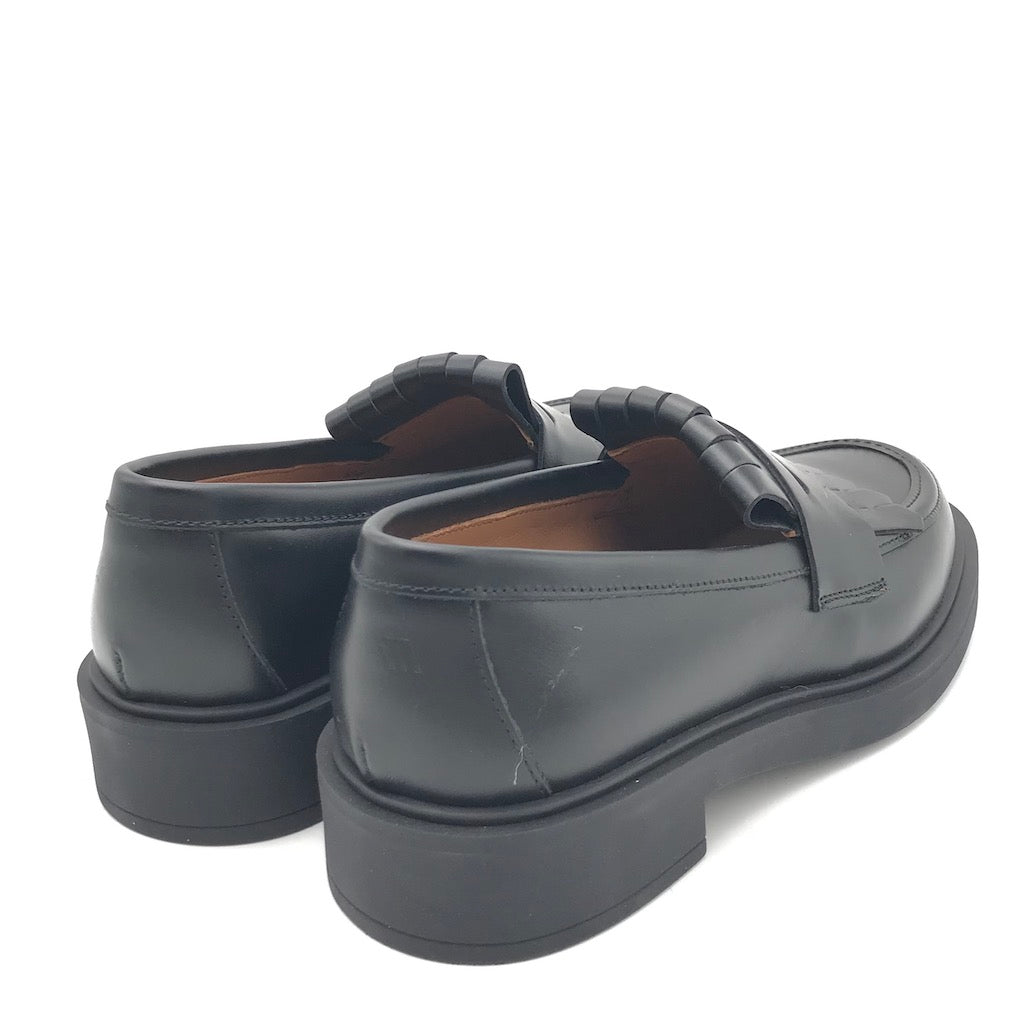 Zulian Calzature Mocassino college frangia in pelle nera In Linea