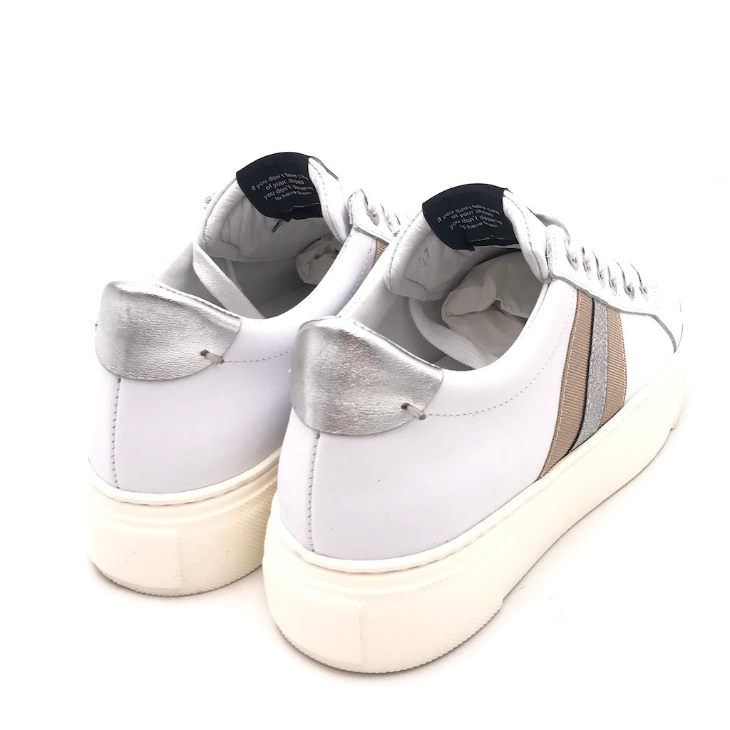 Zulian Calzature Sneakers in pelle bianca Qualità Garantita