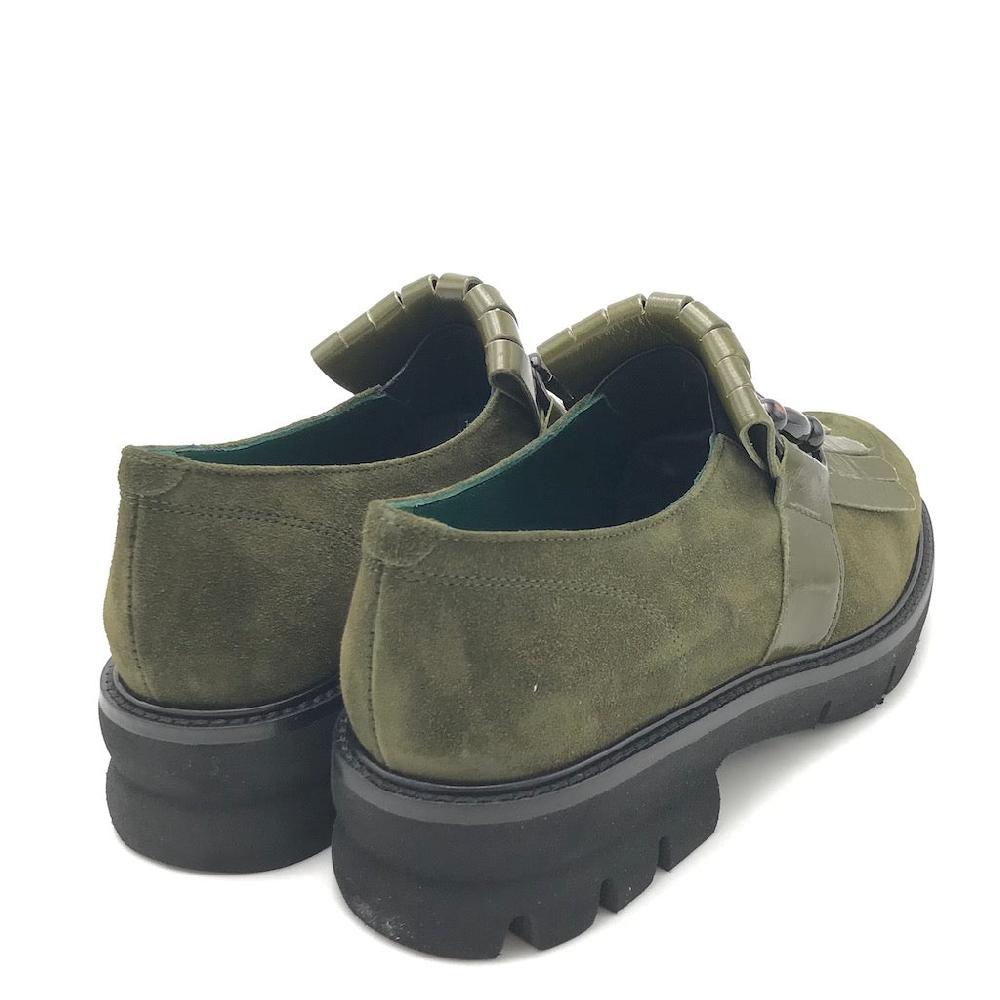 Zulian Calzature Mocassino in camoscio verde bosco Shopping Online