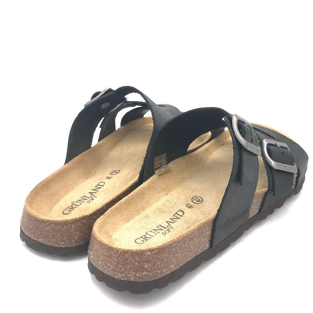 Zulian Calzature Ciabatta incrociata Bobo nera In Vendita