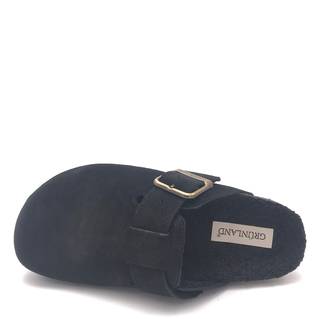 Zulian Calzature Ciabatta Sara shearling nero Pezzi Unici