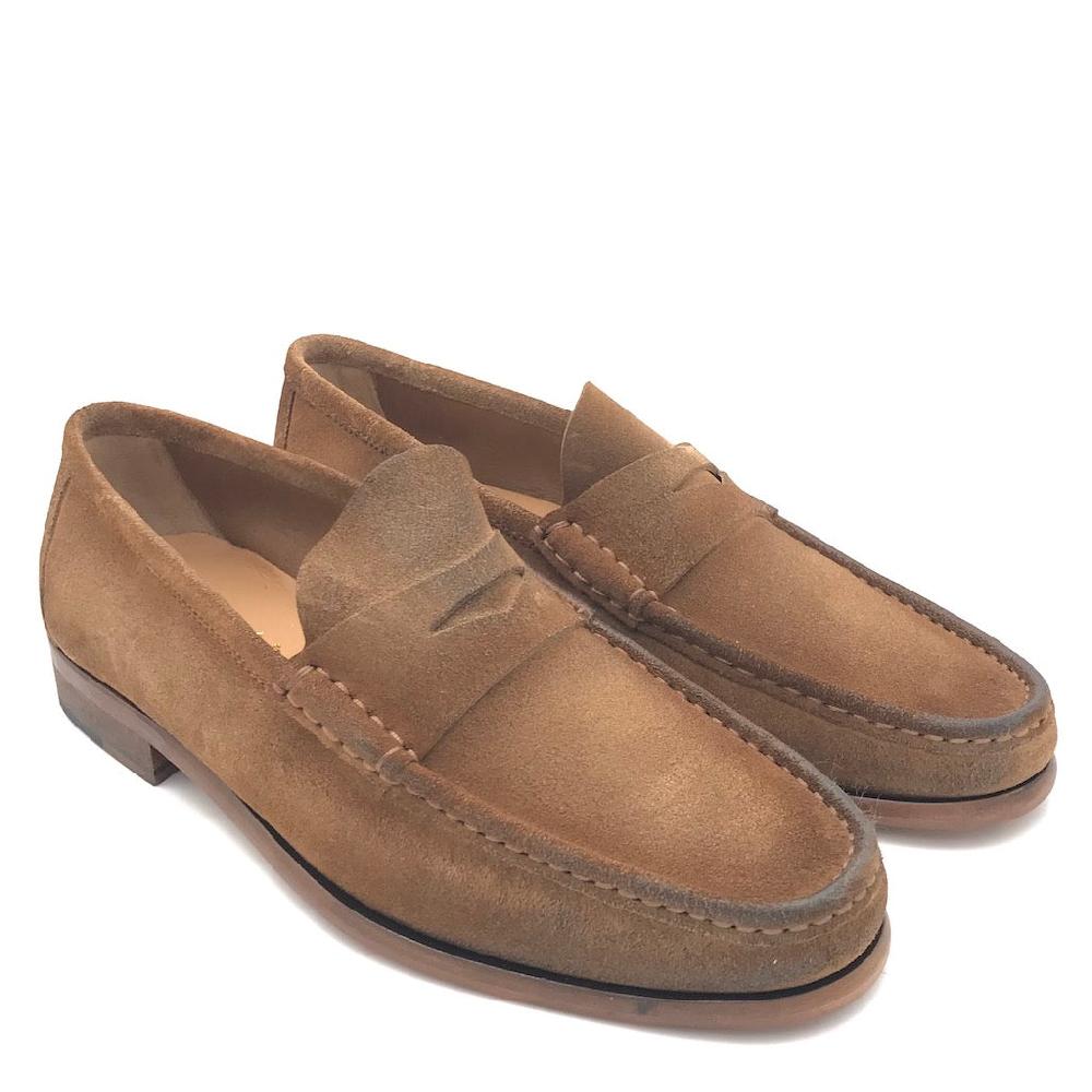 Zulian Calzature Mocassino in velour taupe Vendita Economica