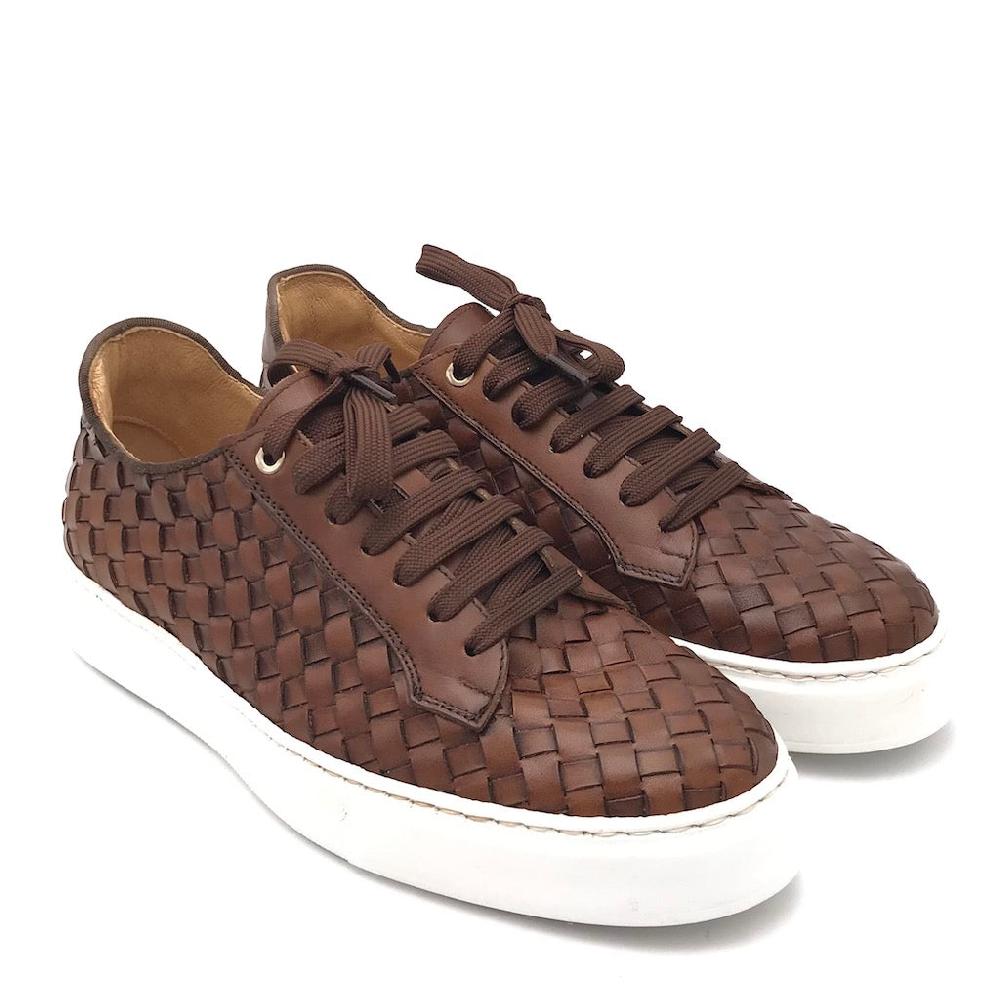 Zulian Calzature Sneakers intrecciata cuoio Promozione