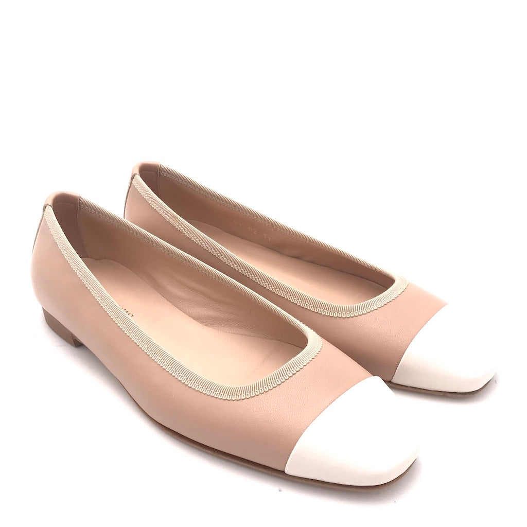 Zulian Calzature Ballerina bi-colore cipria Outlet