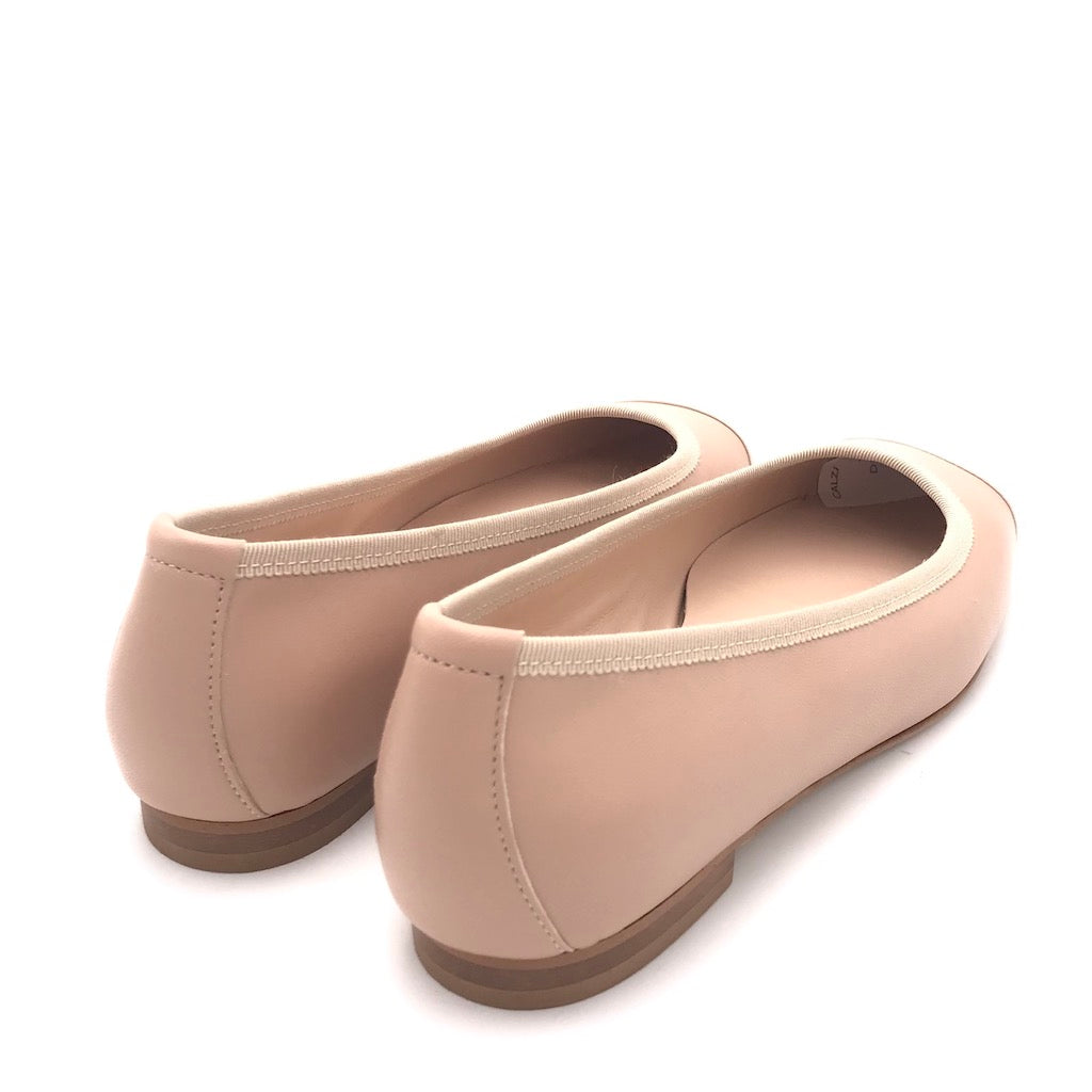 Zulian Calzature Ballerina bi-colore cipria Outlet