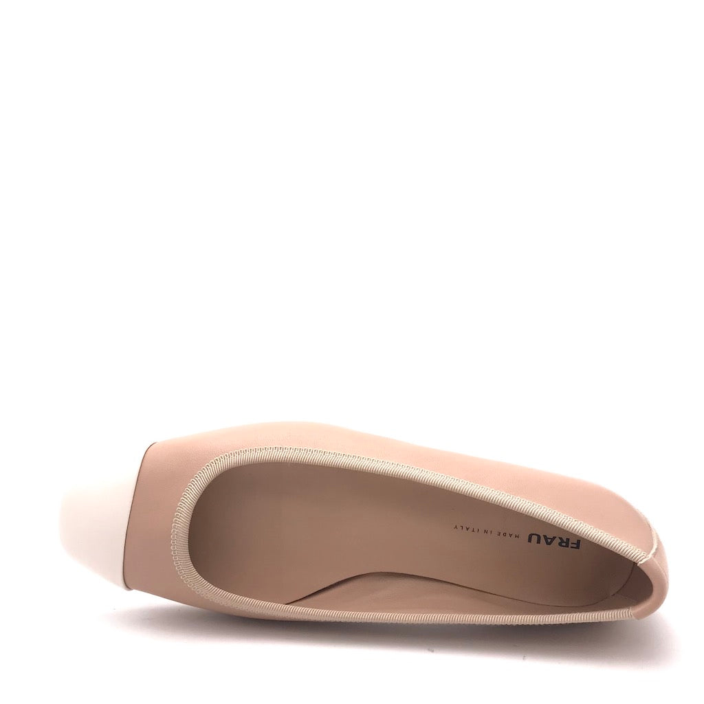 Zulian Calzature Ballerina bi-colore cipria Outlet