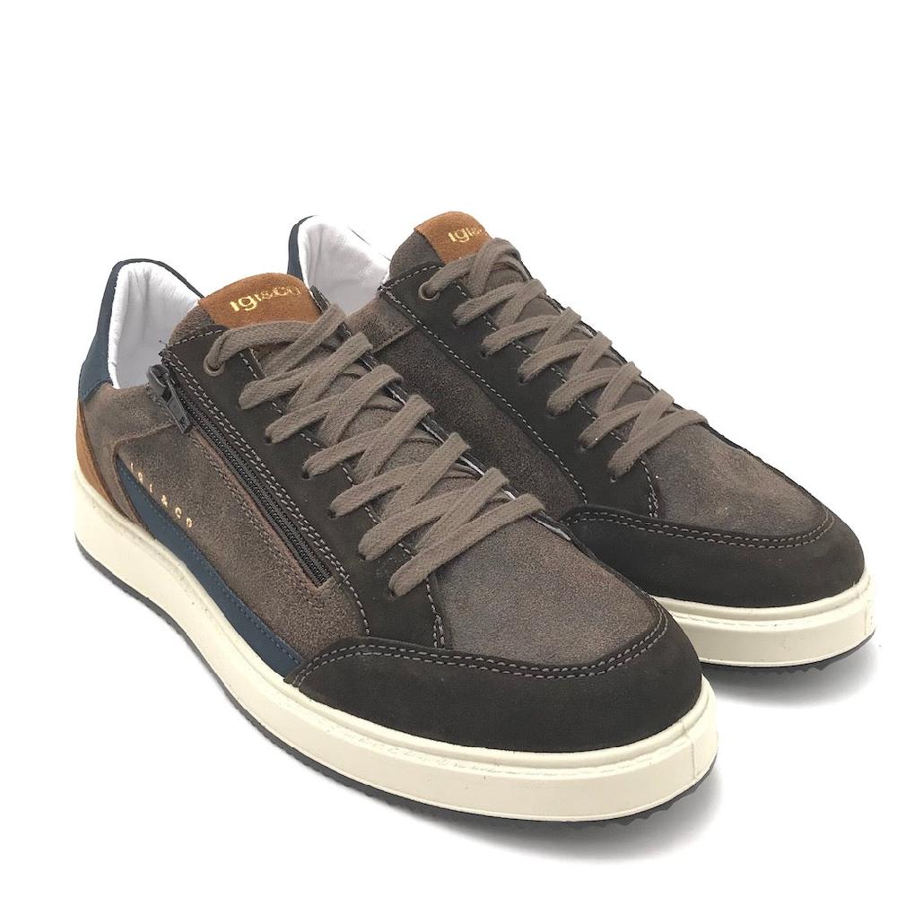 Zulian Calzature Sneakers Santiago camoscio marrone-blu Moda