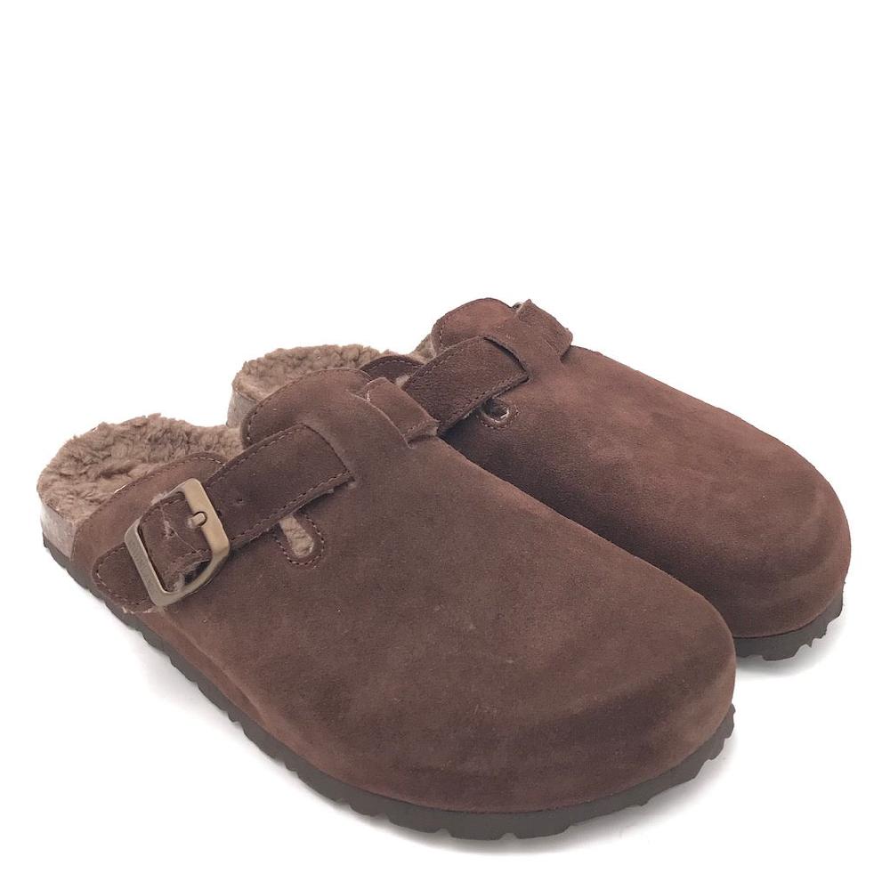 Zulian Calzature Ciabatta Bobo shearling marrone Italia